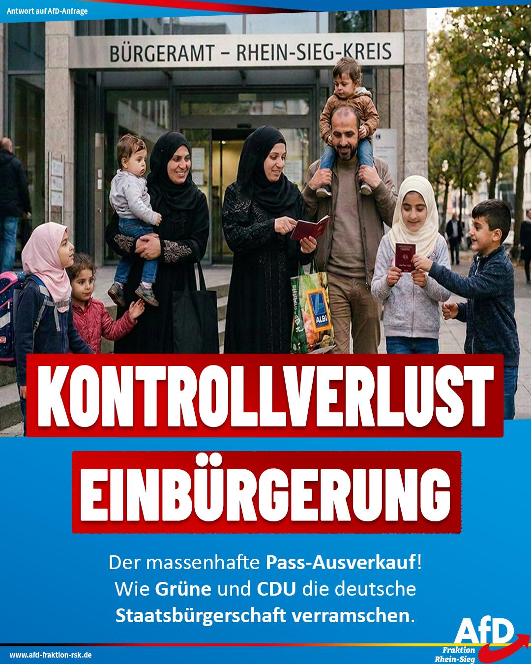 Kontrollverlust bei Einbürgerungen im Rhein-Sieg-Kreis